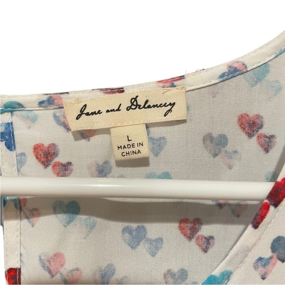 Jane and Delancey Valentine’s Day Long Sleeve Peplum Blouse Size Large - Picture 5 of 5